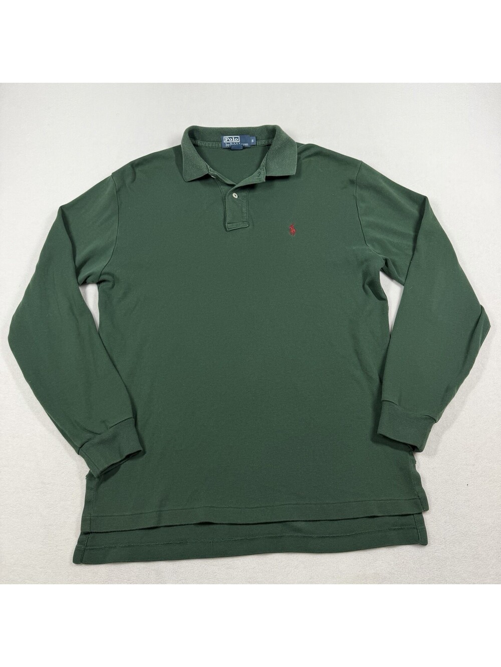 Ralph Lauren Polo Shirt Mens Small Green Red Pony Ride Classic Fit